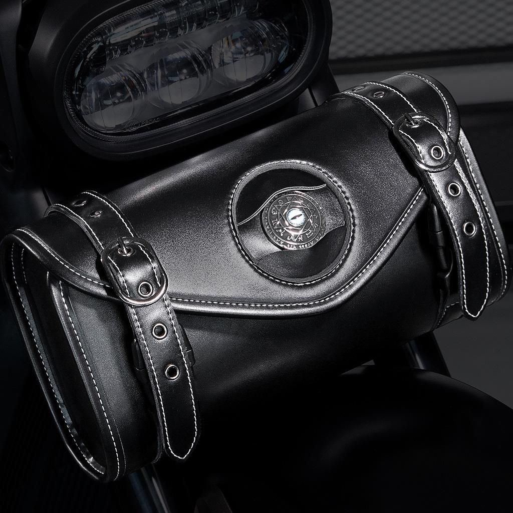 Punk Style Harley Motorcycle Modification Bag, Locomotive Skull Front Hanging Bag