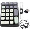 1-Piece Wireless Transparent Mechanical Numeric Keypad, Hot-Swappable, Color: As Shown, Material: PC