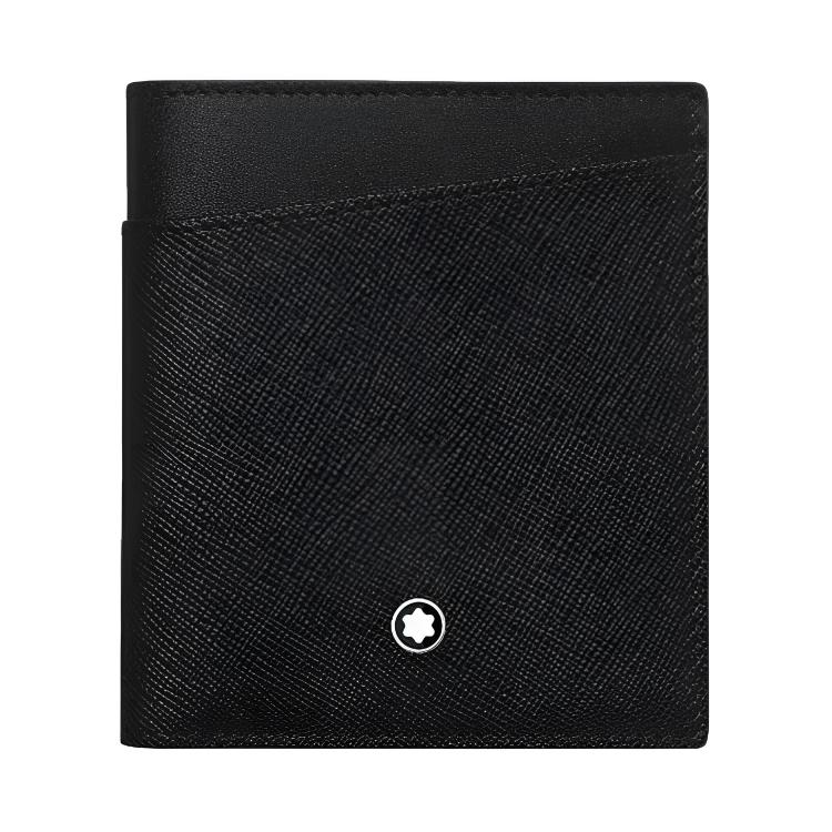 Montblanc Logo Leder Geldbörse Herren Geldbörse Schwarz 128583