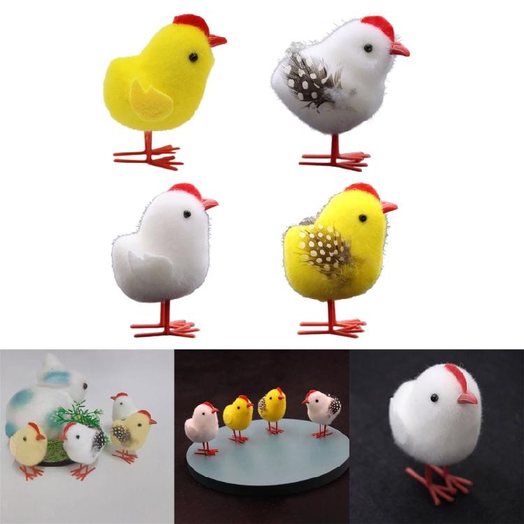 Cute Easter Toy Handmade Chick Animal Cute Easter Figurine Table Decors