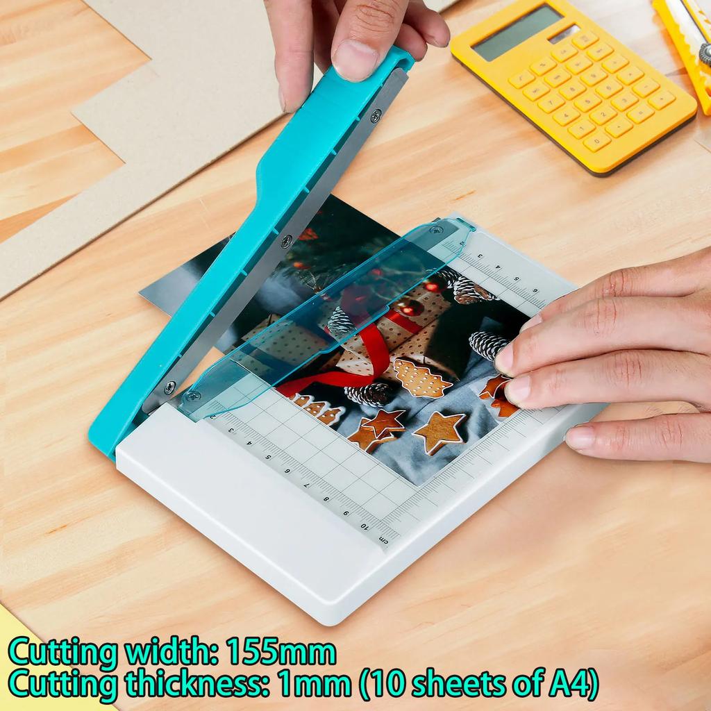 15.5cm Portable Paper Trimmer,Paper Cutter Cutting Machine for Craft Paper Card Photo Laminated Paper Scrap,DIY Tool