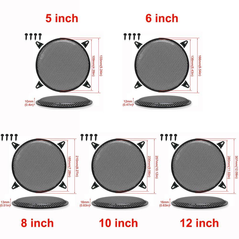 5-12inch Speaker Grills Black Speaker Grill Cover Mesh Covers Subwoofer Grill Home Audio
