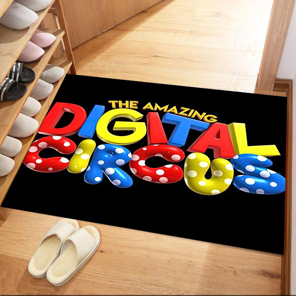 Digital Circus Area Rug Suitable For Outdoor Game Room Dormitory Study Room Antislip Rug Anime Office Decor Best For Christmas