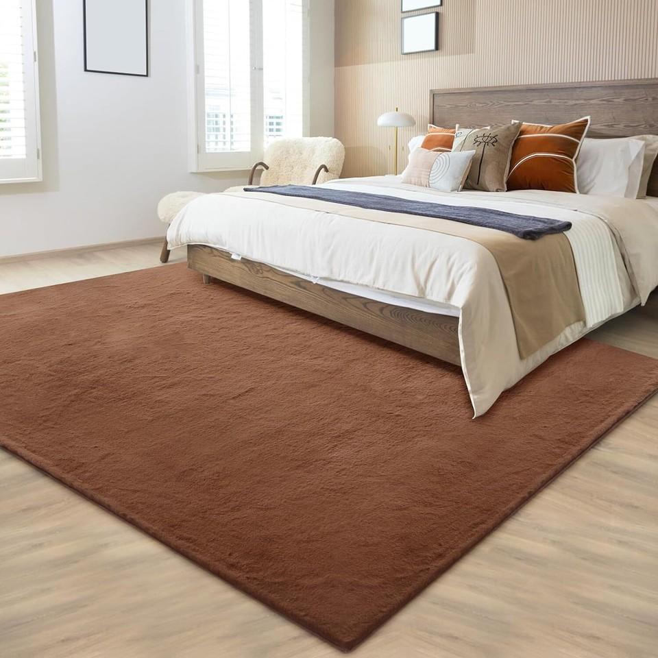 Carpet Living Room Faux Fur Luxury Plush Deep Pile Shaggy Soft Washable