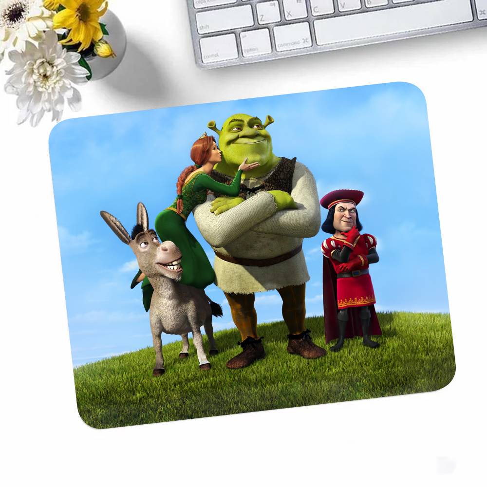 Cute Funny S-Shrek Mousepad Small LockEdge Mouse Pad For Gamers Computer Desk Pad Rectangular Anti-slip Rubber
