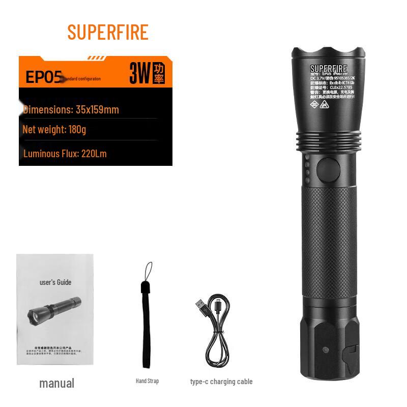 Shenhuo Explosion-proof LED Rechargeable Flashlight