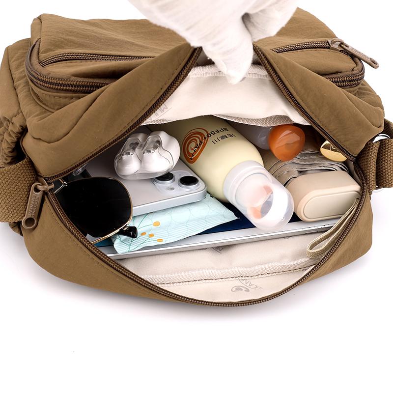 Water-repellent Nylon Bag Women's Shoulder Bag Crossbody Bag Lightweight Small Square Bag