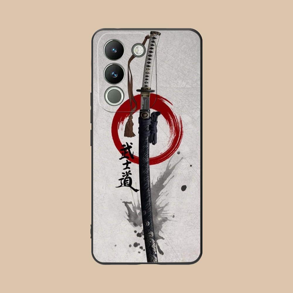 Katana Samurai Ronin Sakura Phone Case for VIVO V60 V50 V40 V30 V29 V27 V25 V23 Pro Lite 5G Colorful Printing Cover Pretty Cover