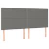 Box Spring Bed with Mattress Dark Gray 180 x 200 cm Fabric