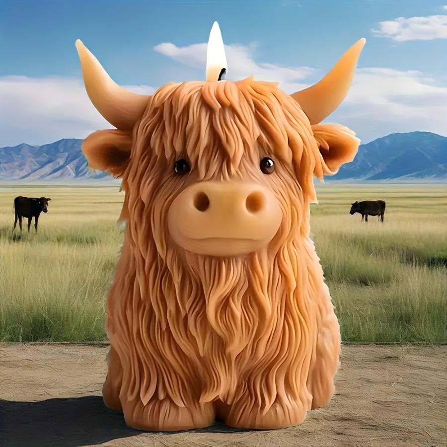 3D Yak-förmige Kerze Silikonform DIY Tierförmige Duftkerze Gips Zementform Weihnachtsdekorationen