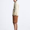 Zara Patchwork Outdoor Collar Long Sleeve Jacket Men Jackets White 0881310-250