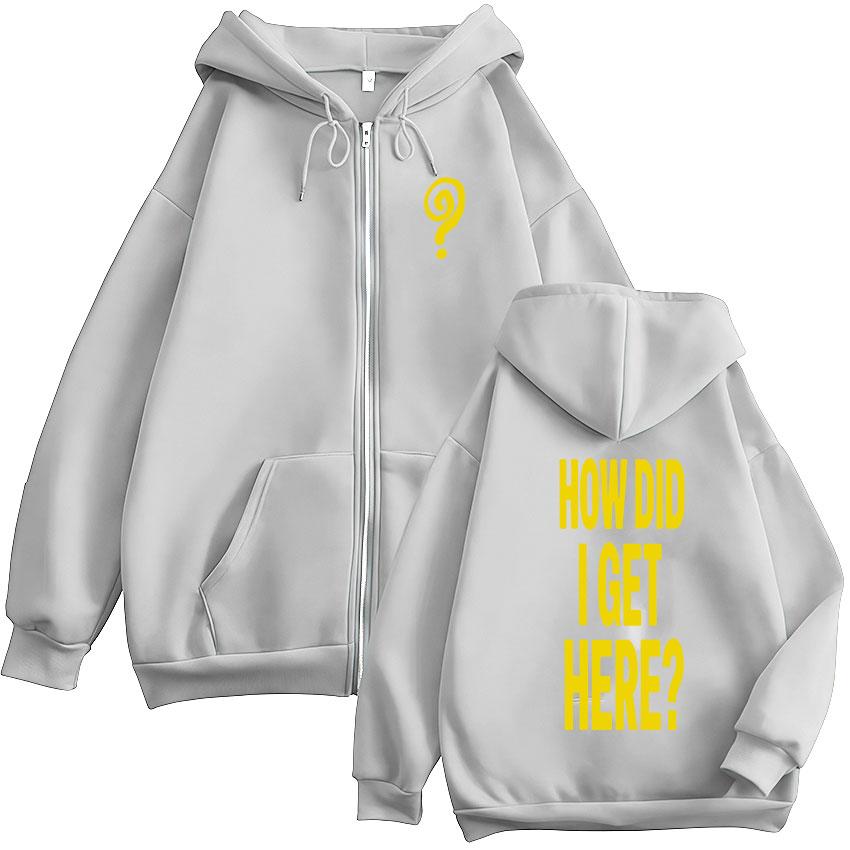 

Louis Tomlinson How Did I Get Here Tour Print Zip Up Hoodie Men Women Retro Fashion Long Sleeve Oversized Coats Sweatshirt 3XL