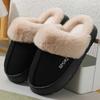 Cotton Slippers with Thick Soles for Women's Winter Home Use, Spring and Autumn Indoor Anti Slip Warm Home Shoes