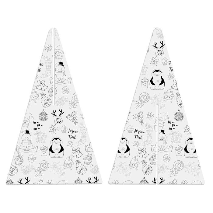 Sapin en carton à colorier et à assembler 40 cm