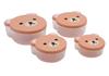 4 PIECES/SETS FOR CHILDREN Plastic Cartoons Cute Bento Box Japanese Full Storage Container For Children Student Kitchen Microwave Kitchen Microwave Lu