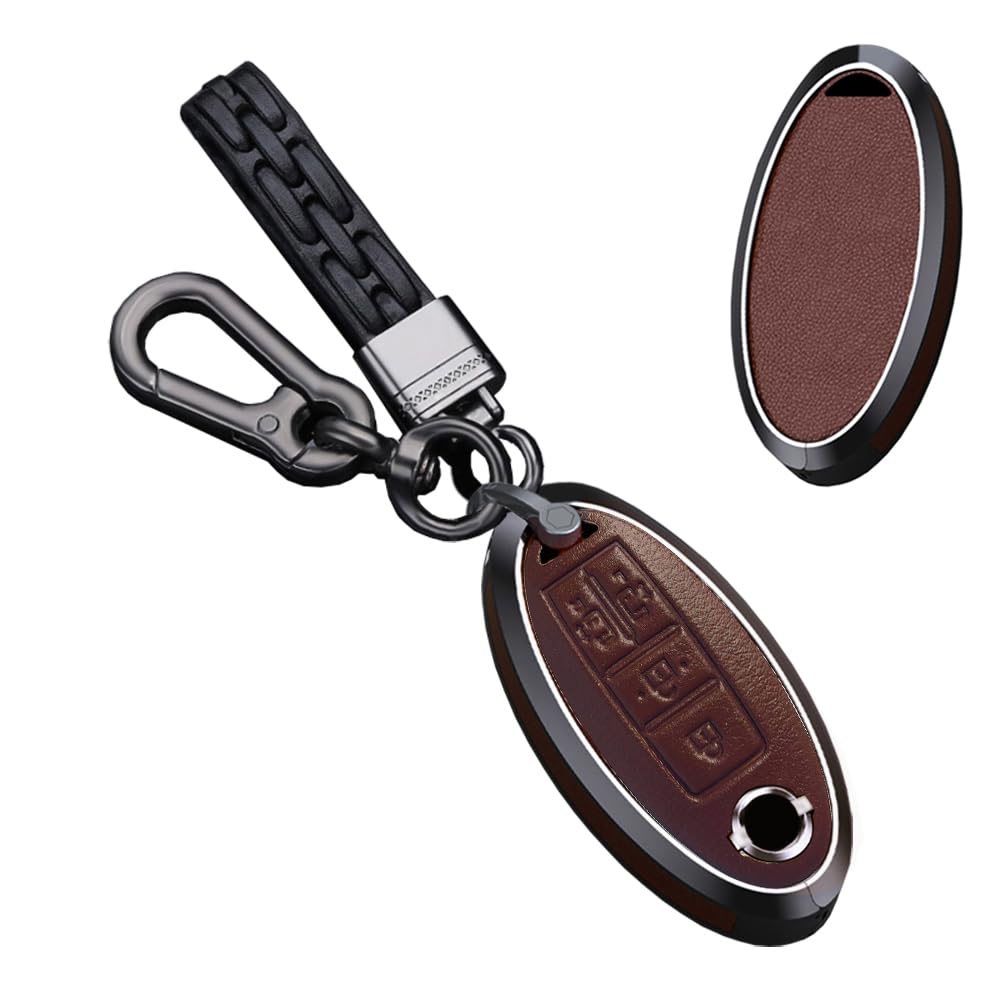 

[TECART] Nissan Key Case, Key Cover, Key Holder, Smart Key Case, Compatible with Nissan коричневый
