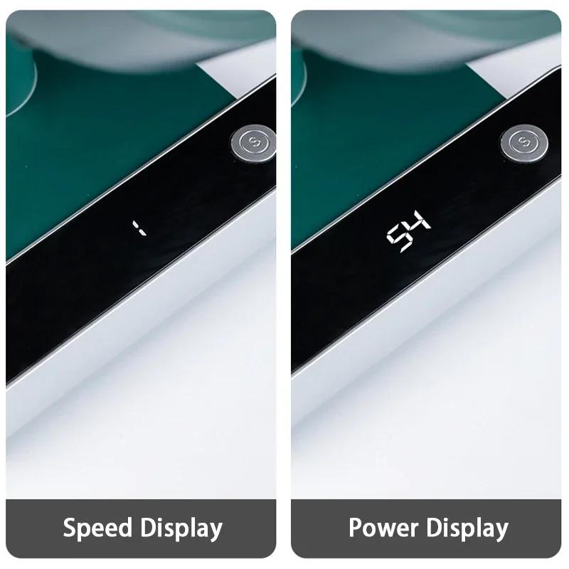 5000mAh 4 Speed Settings USB Rechargeable Oscillating Desk Fan Mini Table Cooling Fan Adjustable Head Home Office Personal Fan