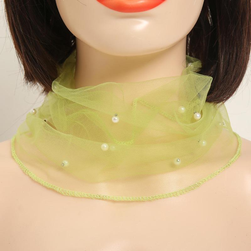1 Stück Eleganter Transparenter Damen Schal Netz Halsketten Schal Kreis Schal Für Herbst Kleidung Accessoires