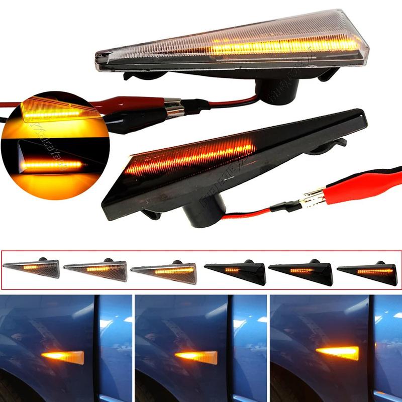 Dynamic Flowing LED Side Marker Turn Signal Light For Renault Avantime Espace IV Megane 2 CC Grand Scenic 2 MK Vel Satis Wind