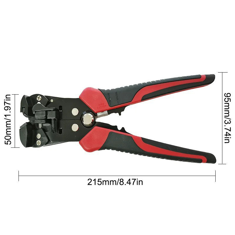 

Self-adjusting Wire Stripper, 8-Inch Automatic Wire Stripper for 10-24 AWG Solid and Stranded Wire, 3 in 1 Function красный