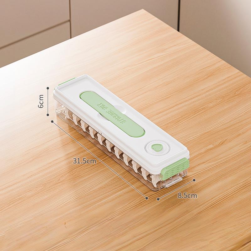 Narrow-Edge Food-Grade Multi-Layer Dumpling Storage Box with Non-Stick Bottom, Fresh-Keeping, Sealed for Refrigerator Side Door.