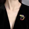 Brooch Versatile Lizard Gecko Pin Sparkling Rhinestones Inlaid Glossy Fade-Resistant Finish Badge Sweaters Scarves Handbags Hats