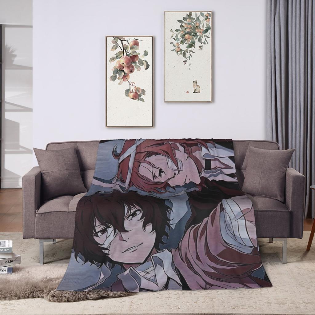 Dazai Bungo Stray Dogs Blankets Fleece Spring/Autumn  Breathable Super Warm Throw Blankets for Bed Outdoor Quilt