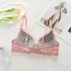 Large Size Women Lace Lingerie Minimizer Bra Gathered Push Up Brassiere Adjustable Thin Breathable Underwear Top