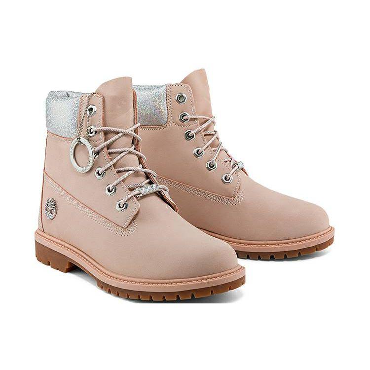 Timberland 6 Inch Outdoor Casual Waterproof Leather Boots Women Boots Light-Pink A2QZNW