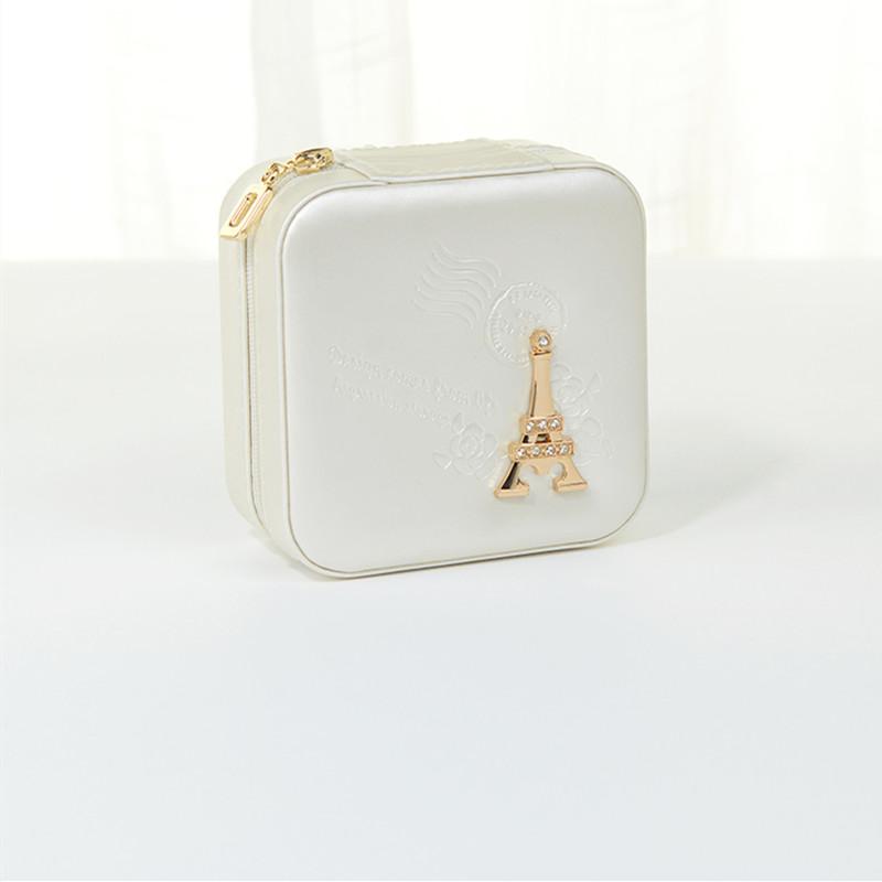 Kleine Reise-Schmuck-Organizer-Box, Kosmetik-Make-up-Organizer, Schmuckschatulle, Ohrringe, Aufbewahrungsbox, Sarg, Etui, Behälter