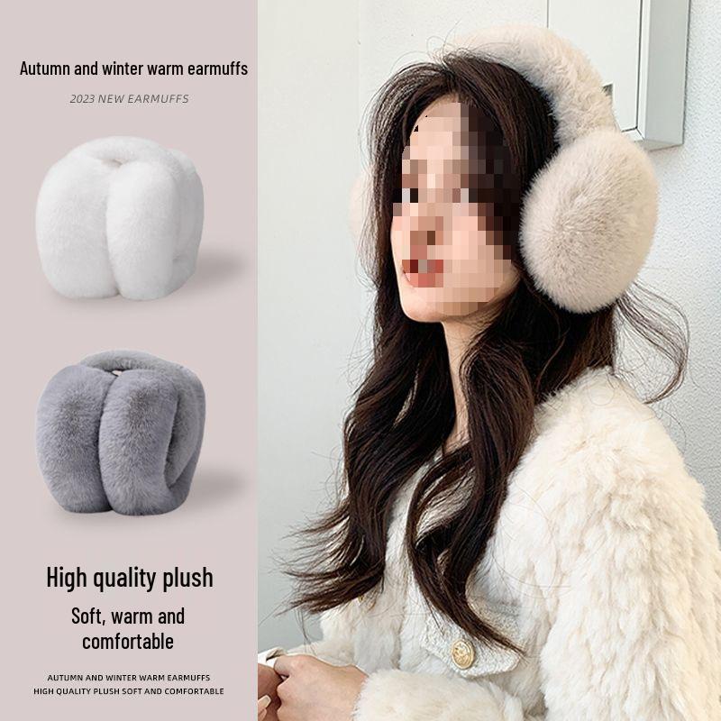 Cozy Foldable Winter Earmuffs: Cute, Warm, and Cold-Proof.