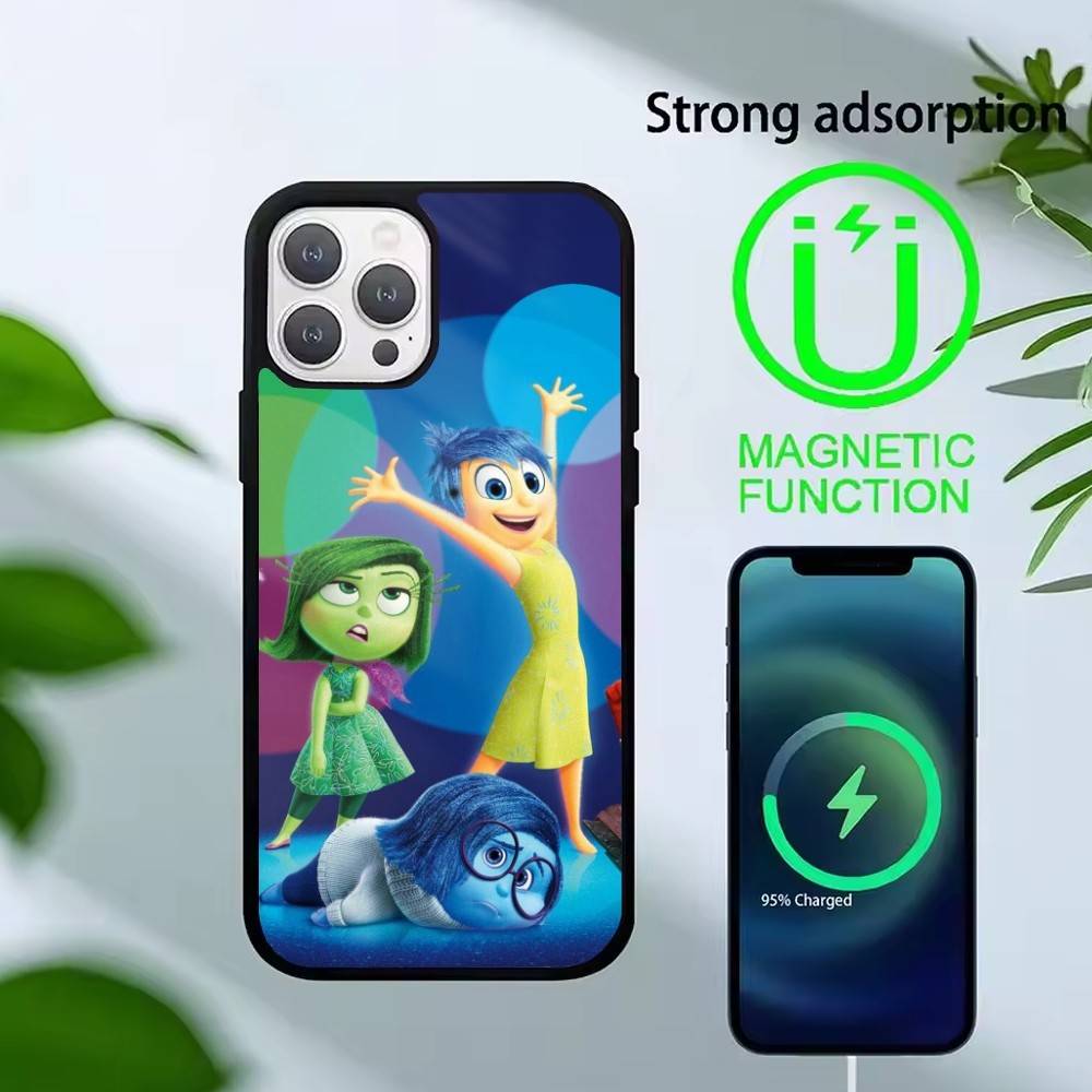 A-Adventure Anime Inside Out Phone Case For iPhone 14,16,15,13,17,12,Plus,Pro,Max Magnetic For Magsafe Frosted Cover