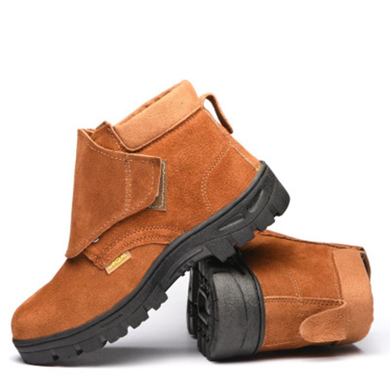 

Зимние теплые высокие защитные ботинки мужские из утолщенного бархата износостойкие защитные ботинки 47 коричневый