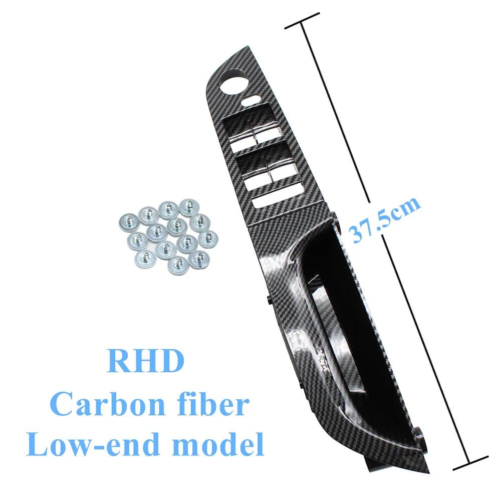 For BMW 3 Series E90 E91 316 318 320 325 Upgraded LHD RHD Carbon Fiber Inner Door Pull Handle Kit Panel Trim Cover Replacement