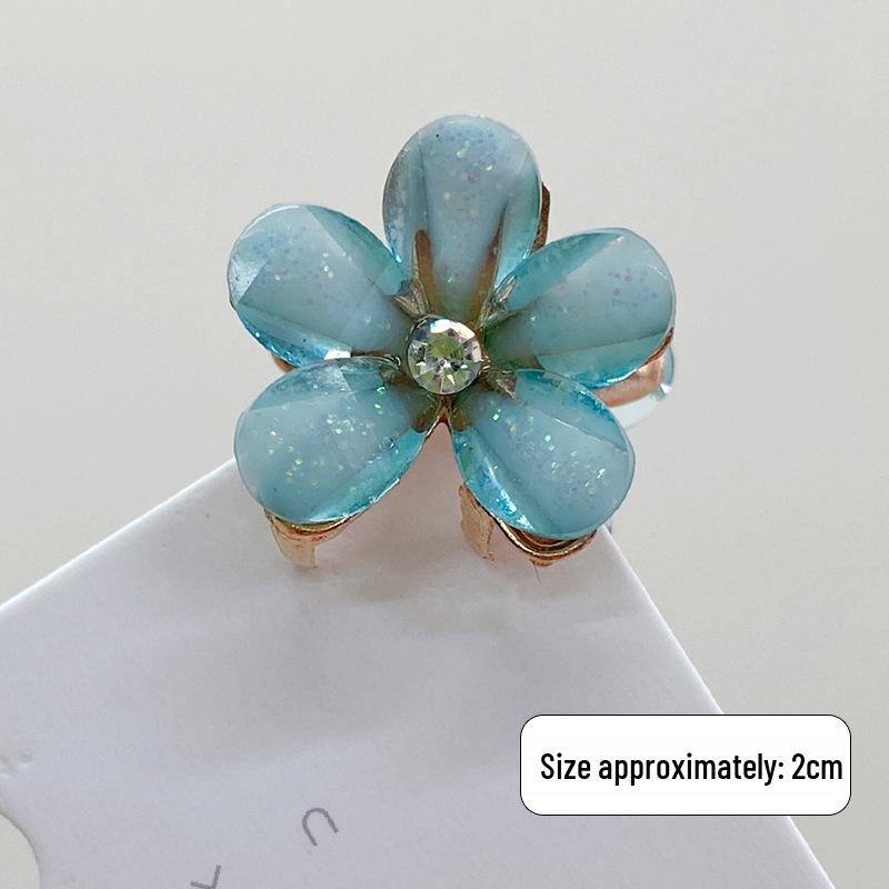 Mini Rhinestone Bow Hair Clip - Korean Style Accessory for Bangs