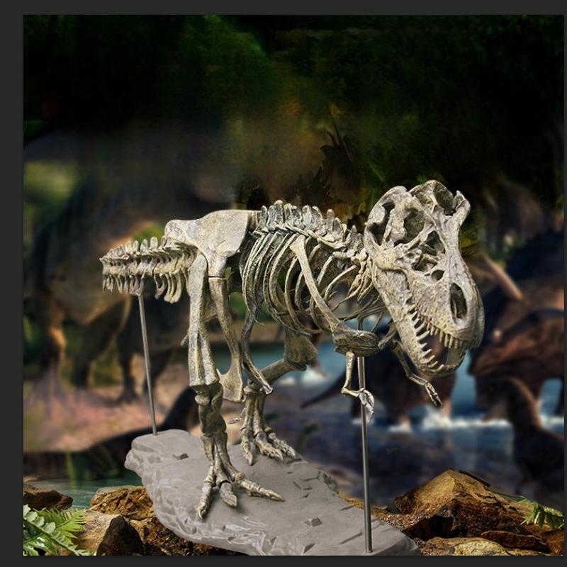 DIY Grande Esqueleto de Tiranosaurio Rex Dinosaurio Animal Modelo Coleccionista Súper Decoración Adornos de Esqueleto de Tiranosaurio Rex