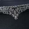 Gold Silver Rhinestone Necklace Luxurious Choker Necklace Fashionable Wedding Necklace  for Women