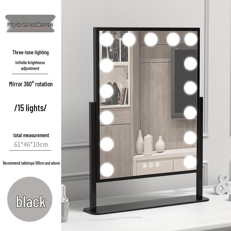 Yuzhuxun Rechargeable LED Desktop Vanity Mirror