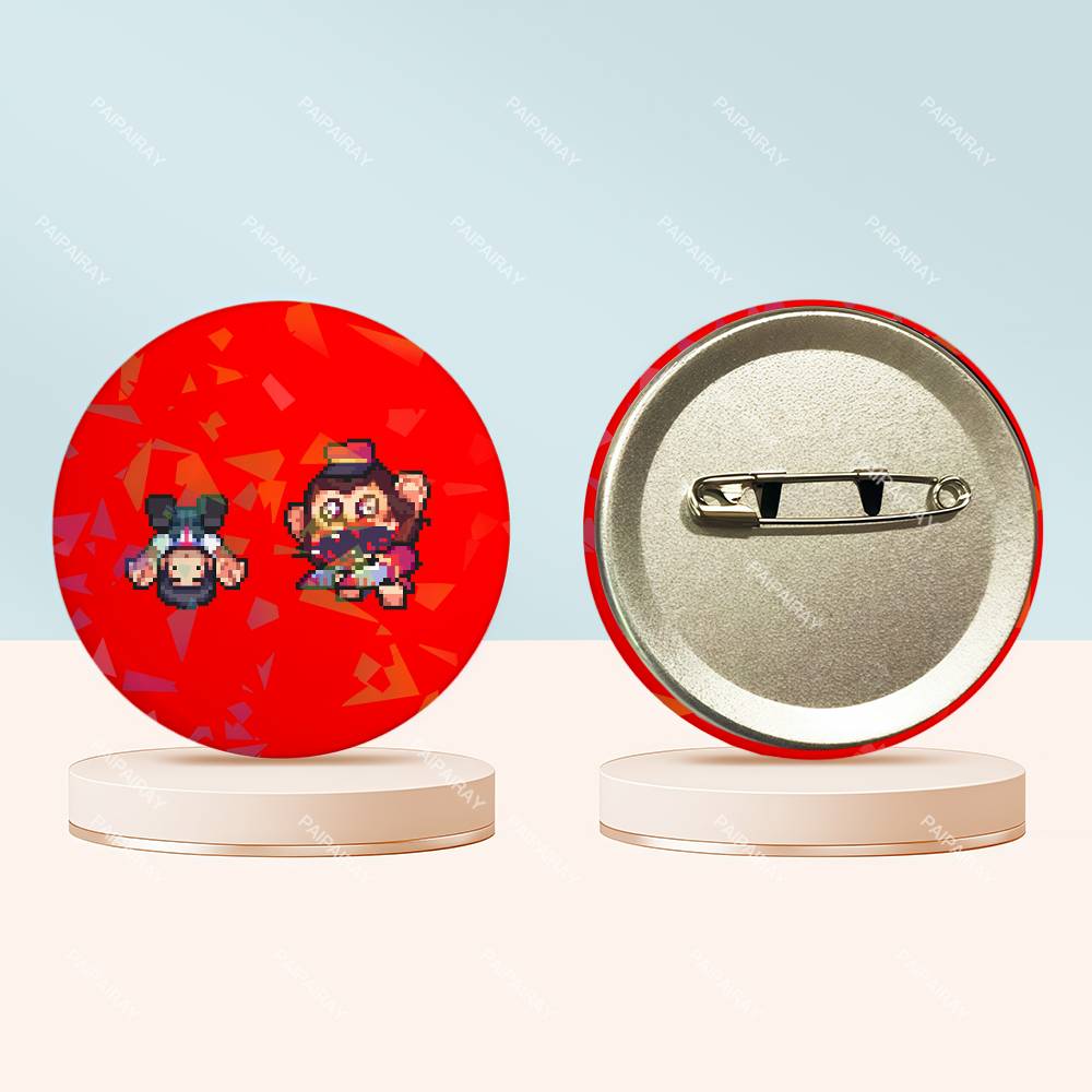 Horror Game Dark Deception Round Badge for Backpack Accessories Laser Lapel Pins Jewelry Gifts