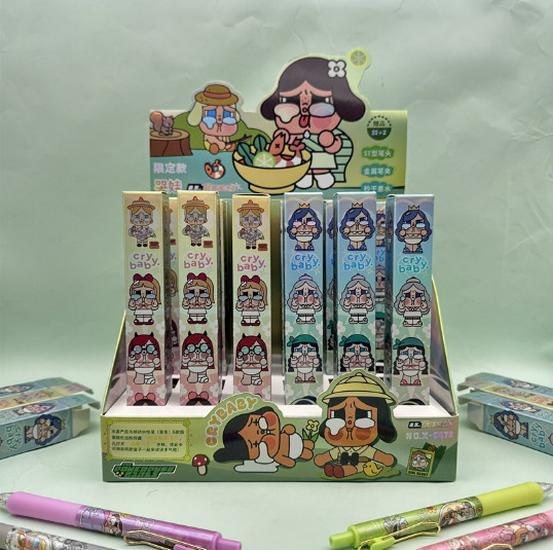 Creative Little Monster Mountain Pen: Cute Cartoon Design, Click Retractable, Smooth Writing. 0.5mm