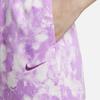 Nike Sportswear Logo Embroidered Tie-Dye Design High-Waisted Straight Regular Shorts Women shorts Light-Grass Purple DV7923-532