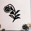 Elegant Floral Metal Wall Sculpture Iron Weather Resistant Outdoor Flower Mural Statue Wall Mounted Garden Decor Patio Backyard Fence Holiday Gift 1pc