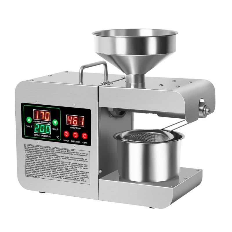 X8S Oil Extraction Machine Cold Heat Oil Press Home Oil Extractor Sunflower Seeds Peanuts Oil Extracting Machine 110V/220V