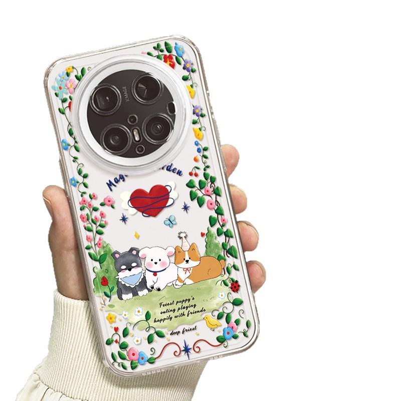 Spring Puppy Suitable for Huawei PURA90ProMax Mobile Phone Case 80 Protective Case MATE70 Couple Personality 60