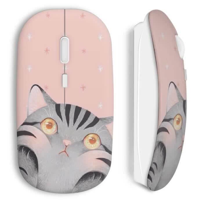 Wireless Mouse - Cute - Pink - Compatible Mac and PC - USB Dongle Included - Wireless Technology