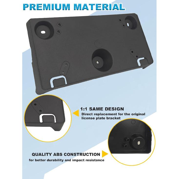 FASTCHE Front License Plate Frame Compatible with 2025 2026 Ford Explorer Front Bumper License Tag Plate Holder Mounting Bracket Replace #