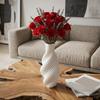 Vaso a Strisce Intrecciate Stampato in 3D Portafiori Minimalista Stile Nordico Vaso Decorativo per Tavolino Scaffale Ufficio Decorazione Interna Casa