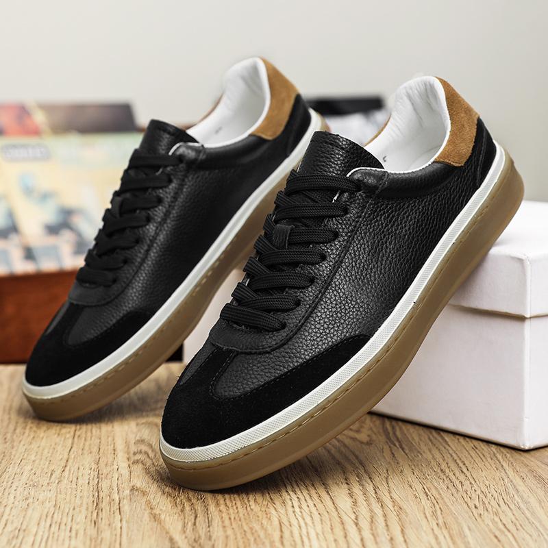 Mens Flats Sneakers  Leather Casual Outdoor Shoes N-Slip Breathable Luxury  Footwear Top Quality Handmade Shoe Men