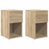 Bedside Cabinet Set 2 Pcs Sonoma Oak 29 X 31.5 X 49 Cm Engineered Wood