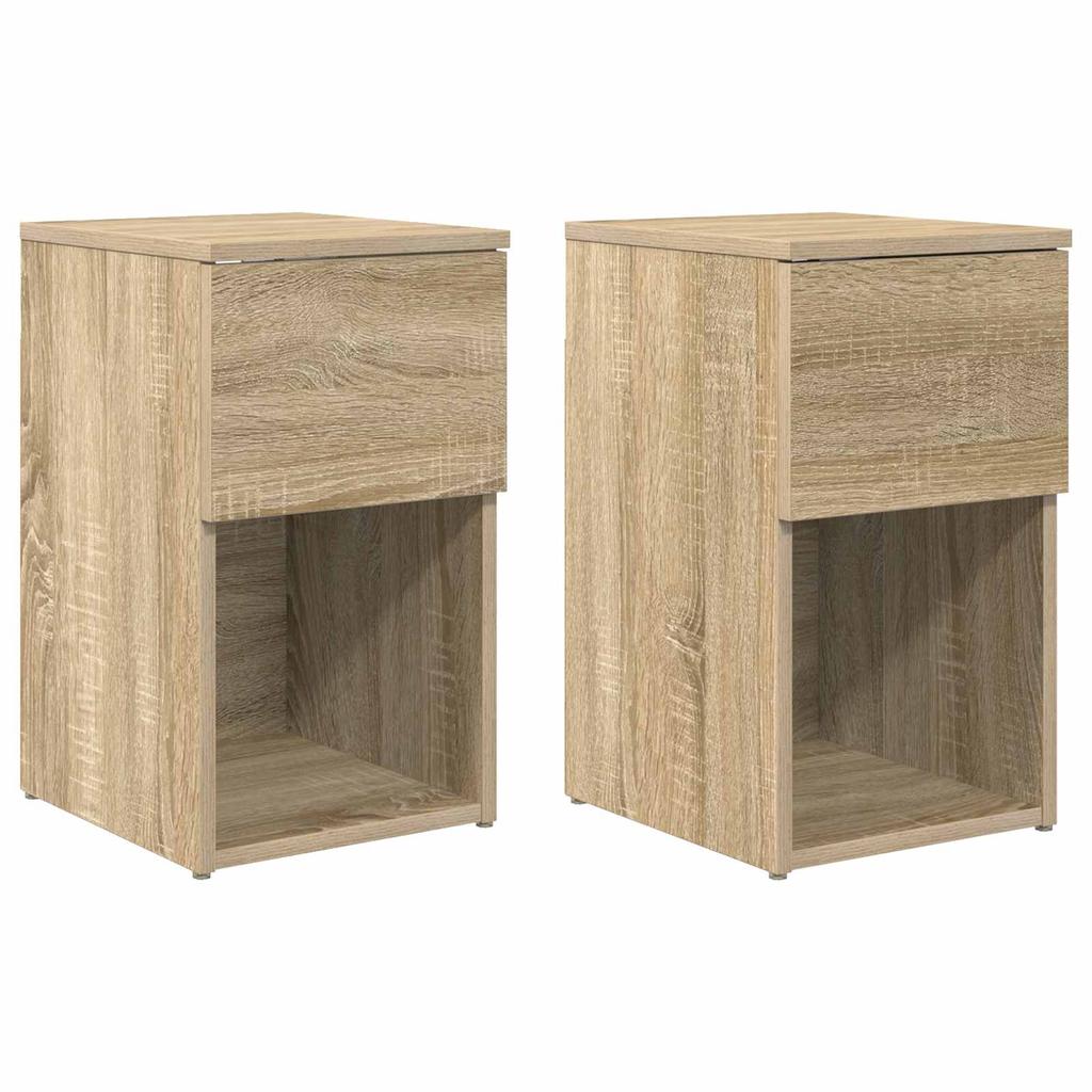 Bedside Cabinet Set 2 pcs Sonoma Oak 29 x 31.5 x 49 cm Engineered Wood